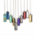 Mini 4 Hole 8 Tone Harmonica Metal Necklace Design Chain Toy Gift Color Random