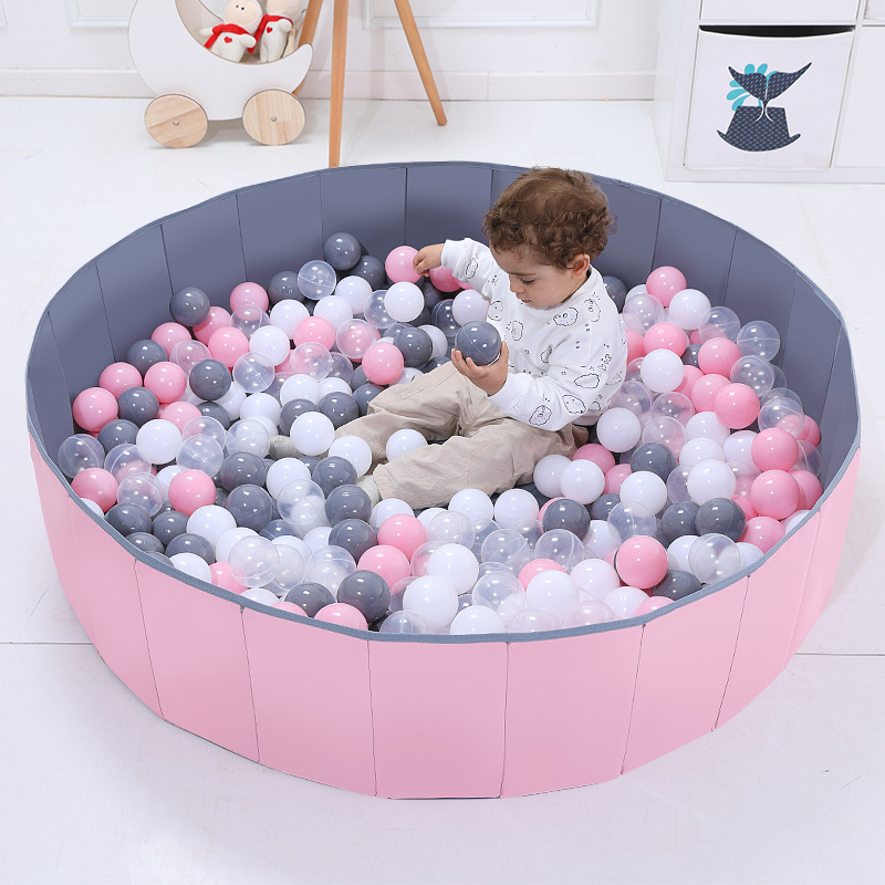 Oceans Ball Pool Children Household Folding Ball Pool Toy Indoor Fence Infant Bubble Pool Ocean Ball Game Colorful Ball