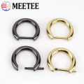 Meetee 5pcs 20/30mm Metal D Ring Buckles Removable Screw Bag Chain Hang Buckle DIY Luggage Hardware Decoration Accessories F1-21