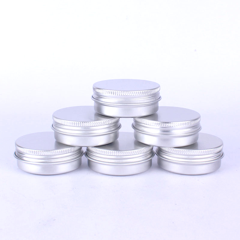 Tin box Refillable Containers 30ml Aluminum Cosmetic Small Tins Storage Jars Empty Cosmetic Screw Top Sample Containers