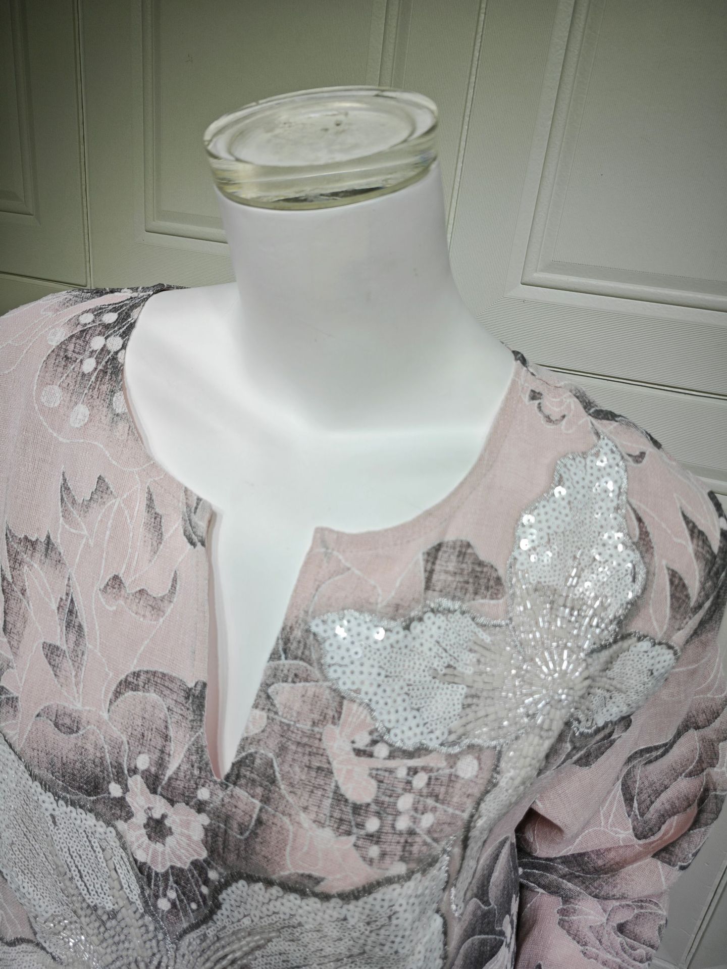 Sequined Jalabiya Abaya Dress AB490 (16)