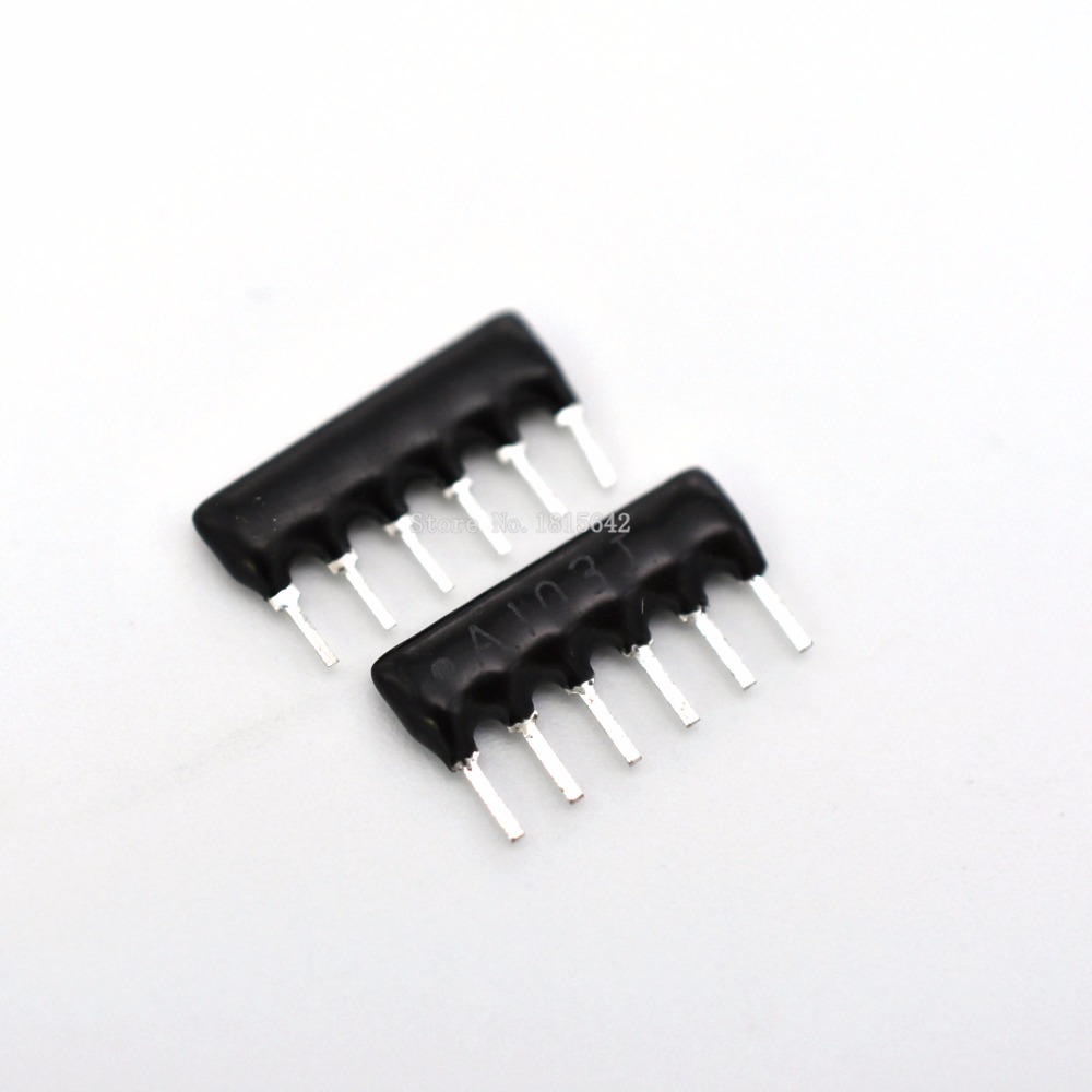 50PCS DIP Exclusion 6pin 10K ohm A103J 10KR 6 PINS Network Resistor array A06-103J