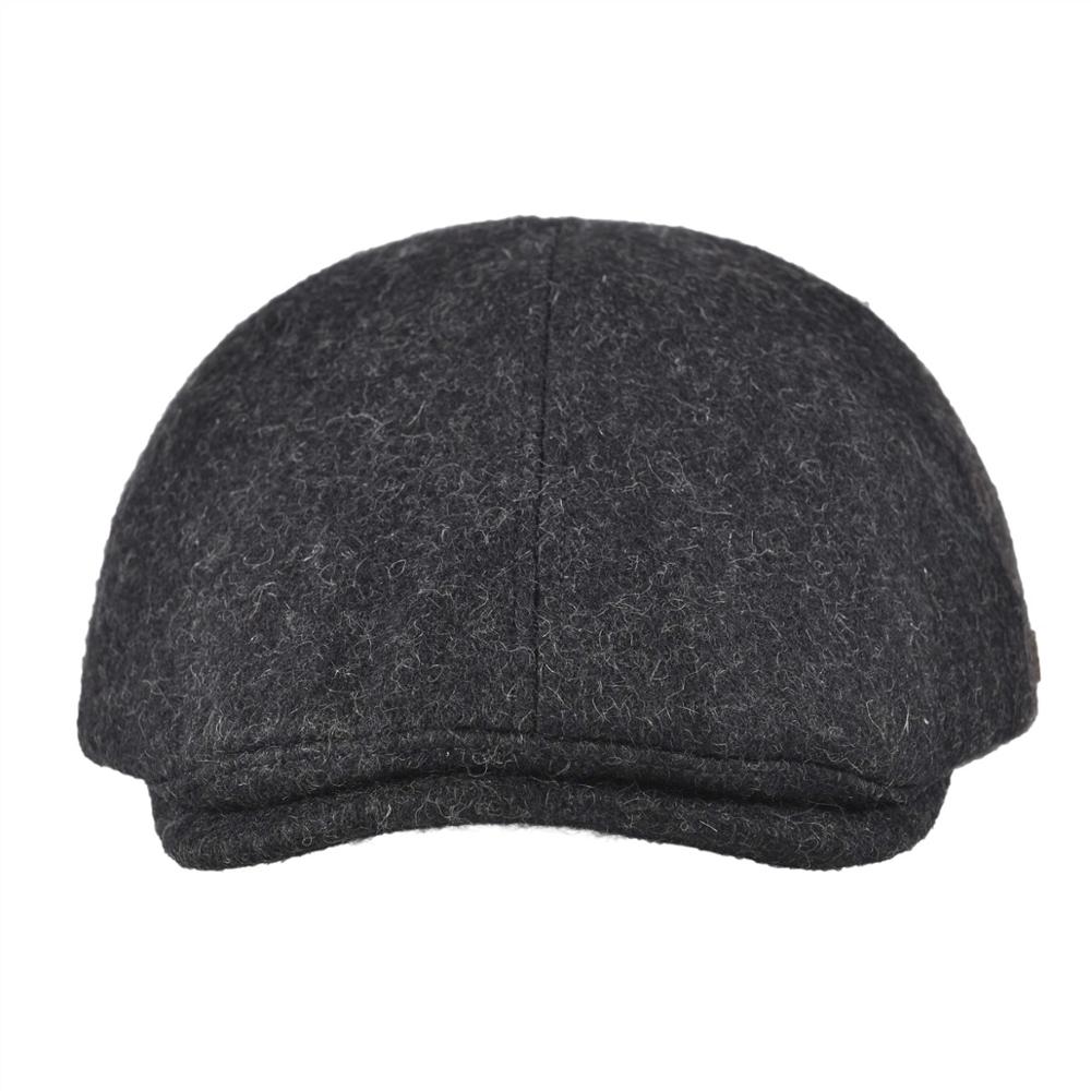 VOBOOM Fall Winter Driver Hat Newsboy Cap Men Wool Twill Warm Ivy Flat Caps Soft Casquette 183