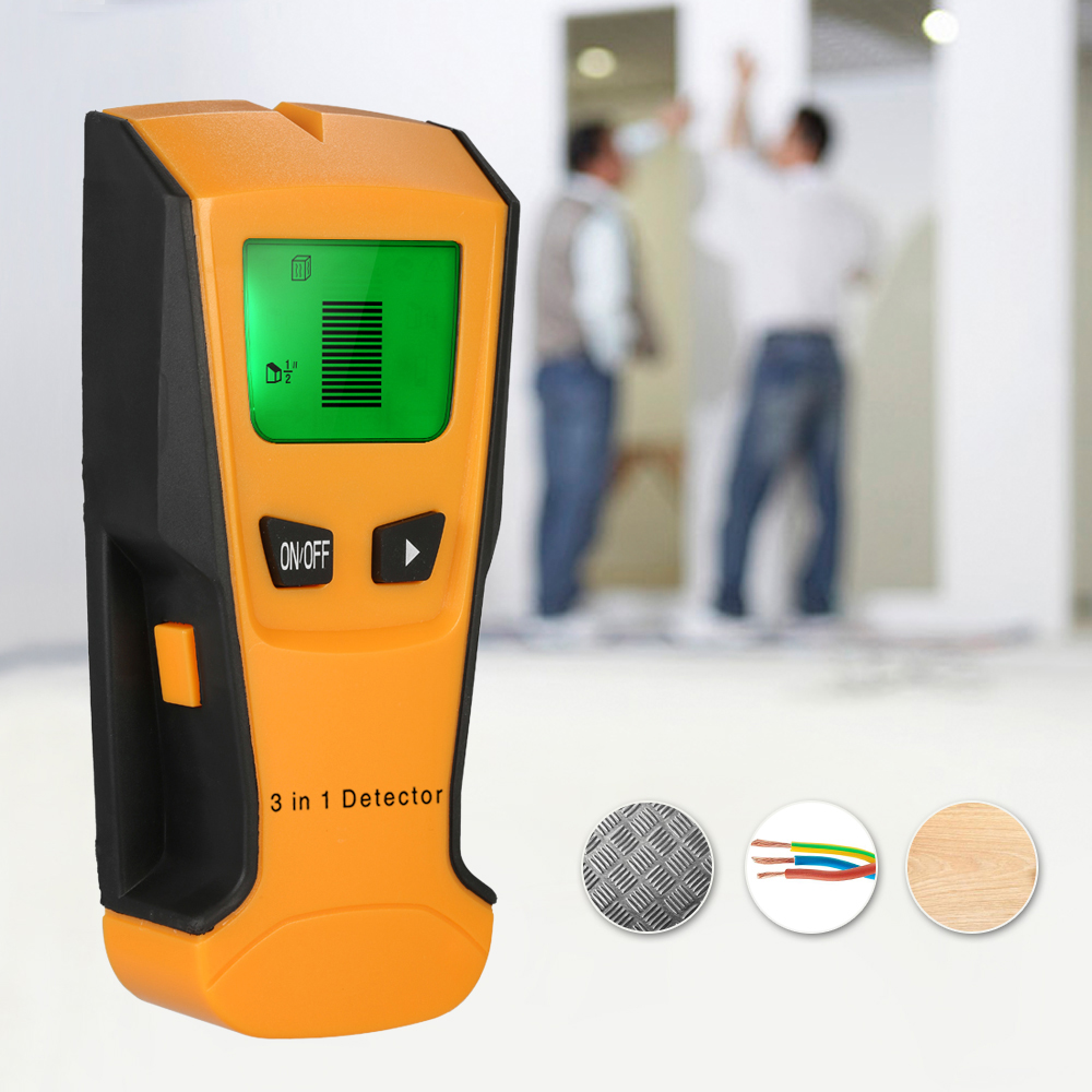 Stud Finder 3 in 1 Multi-functional LCD Digital Wall Detector Metal Wood AC Cable Live Wire Scanner Underwater Metal Detector