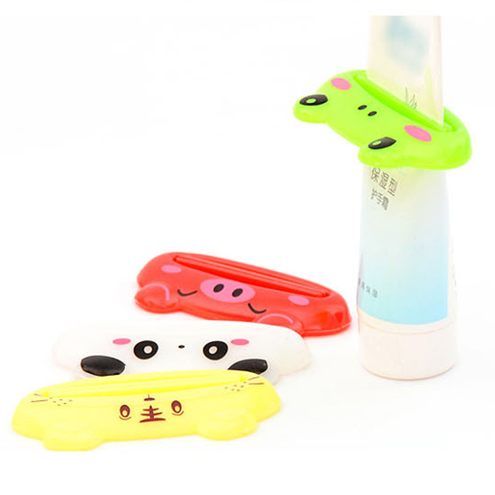 1Pc Random Color Plastic Bathroom Tube Toothpaste Tube Squeezer Cute Easy Cartoon Toothpaste Dispenser Tube Holder Squeezer