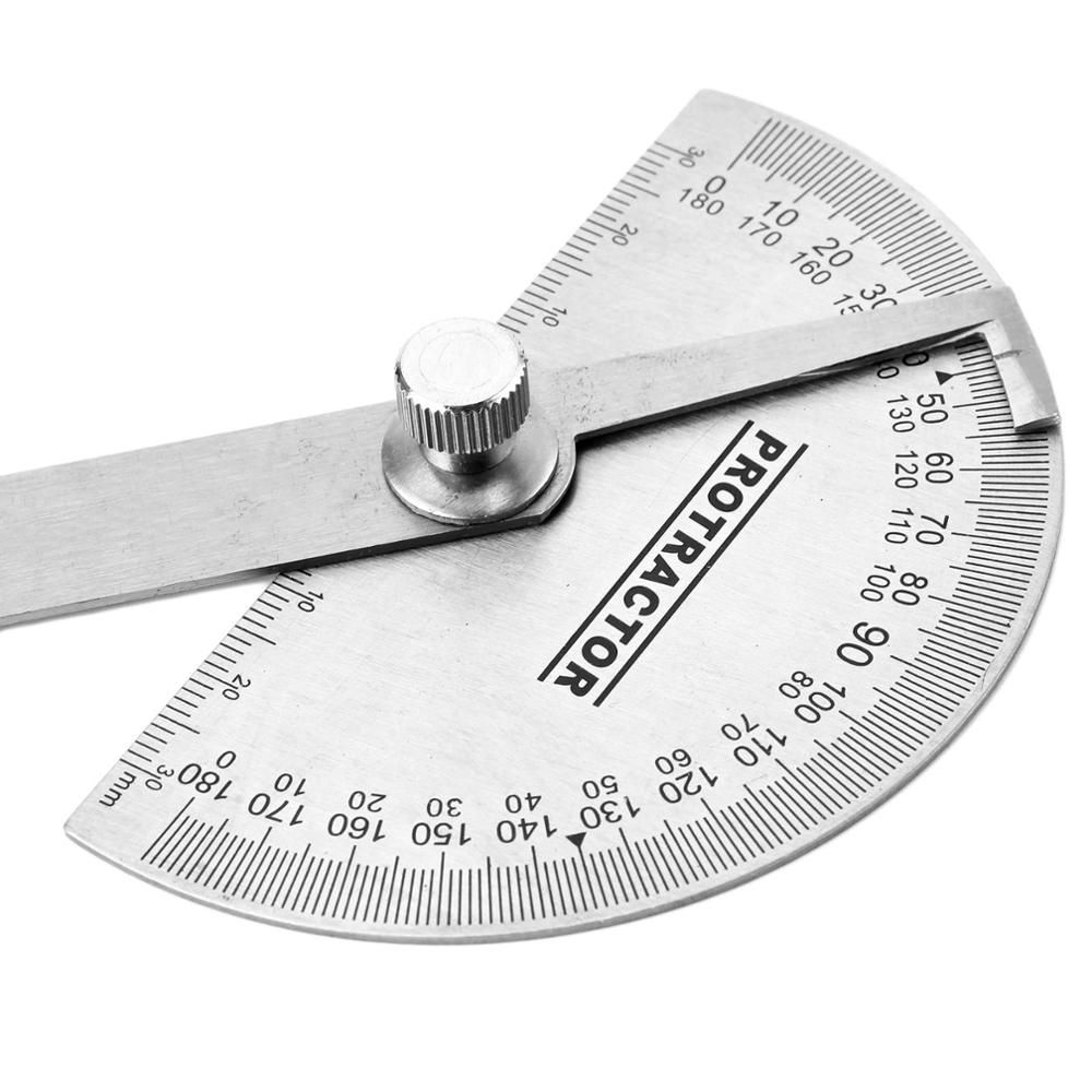 Professional Stainless Steel protractor angle finder 180 Degree Adjustable Woodworking Measurement Protractor Ruler Caliper