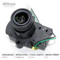 cctv lens 3.6mm 2 Mega Pixel M12 Mount 1/3" F2.0 90 degree with IR cut for security camera