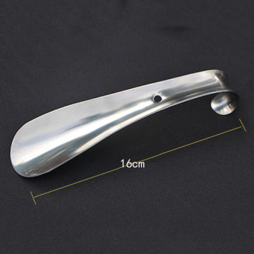 1PCS Professional 16cm Durable Handle Shoes Horn Stainless Steel Silver Shoe Horn High Quality