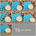 1PC BPA free Plastic Blue Cake Embosser Mold Multi Shaped Flower Cookie Cutter Quilting Stencil Fondant Biscuit Baking Tools
