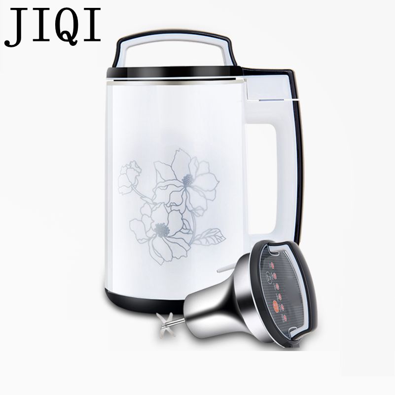 JIQI 110V Soymilk machine household Soya-bean Milk Maker filter-free soybean Milk machine Stainless Steel Juicer Blender US 1.5L