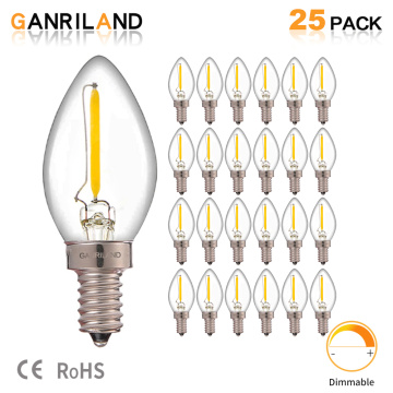 Ganriland C7 Led Dimmable Bulb E14 E12 0.5w Refrigerator Led Filament Light Bulb 2700k 110V 220V Chandelier Pendant Edison Lamps
