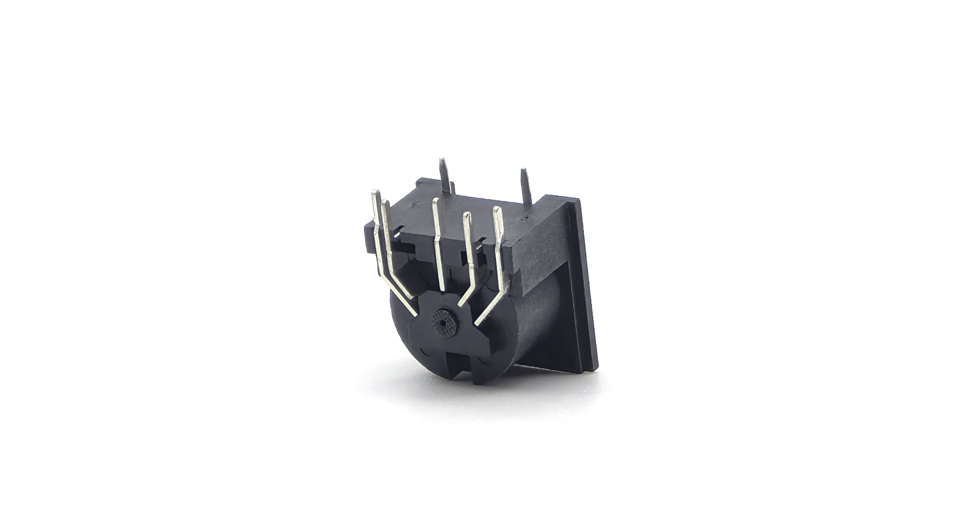 MINI DIN Board Connector:Large DIN Female header Connector Black Right Angle DIP