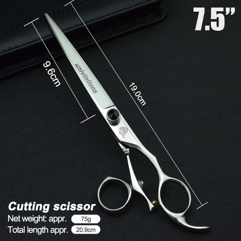 7.5" Pet Dogs Grooming Scissors Rotating Swivel Straight Scissors Cutting Rotary Shear Rotating Thumb Shears Animals Coiffure