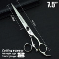 7.5" Pet Dogs Grooming Scissors Rotating Swivel Straight Scissors Cutting Rotary Shear Rotating Thumb Shears Animals Coiffure