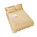 Hotel Home Polyester Bed Covers Emf Protection 2 Size Coverlets Ruffle Pastoral Style Linen Duvet Cover Fit Bedspread