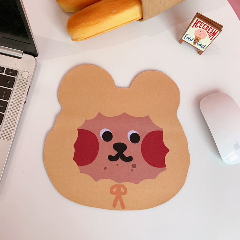 Korean Ins Cartoon Computer Mouse Pad Cute Bear Dog Girl Mini Office Desk Mat PVC Portable Antiskid Kawaii Creative Photo Props