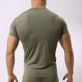 Sexy Ultra-thin Sheer Man Fitness Polyester Undershirts Gay Ice Silk V-neck Transparent Shirts 2017 New Fashion