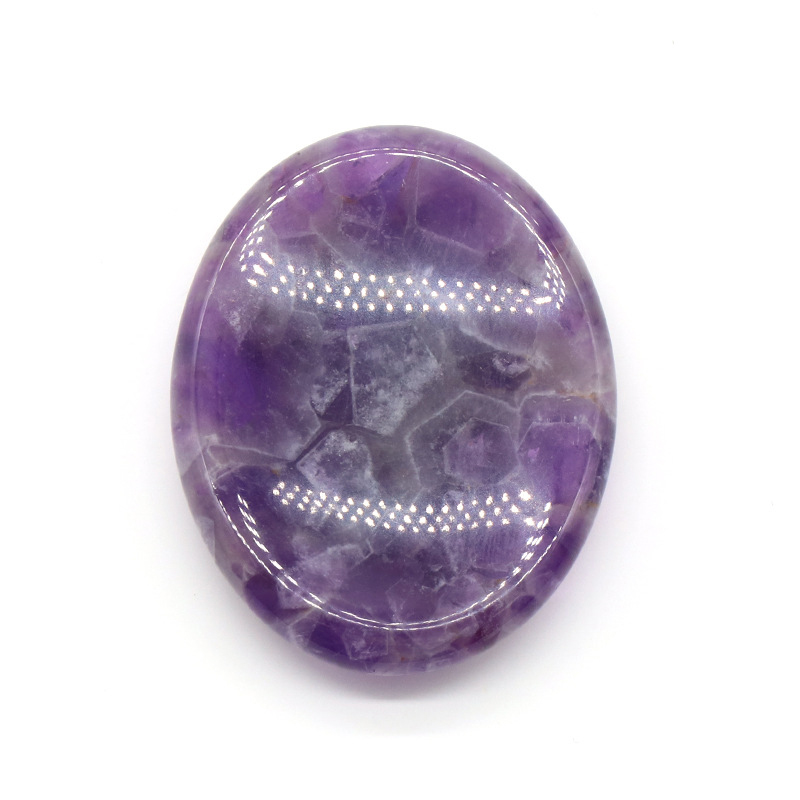 Amethyst Thumb Worry Stone Anxiety Healing Crystal Therapy Relief
