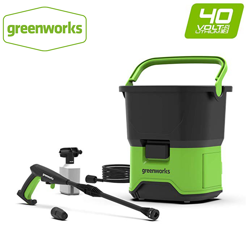 GREENWORKS 5104507 GDC40 Portable Cordless Electric Pressure Washer 650W 40V Multifunction Green Washer For Car Boat Deck Etc