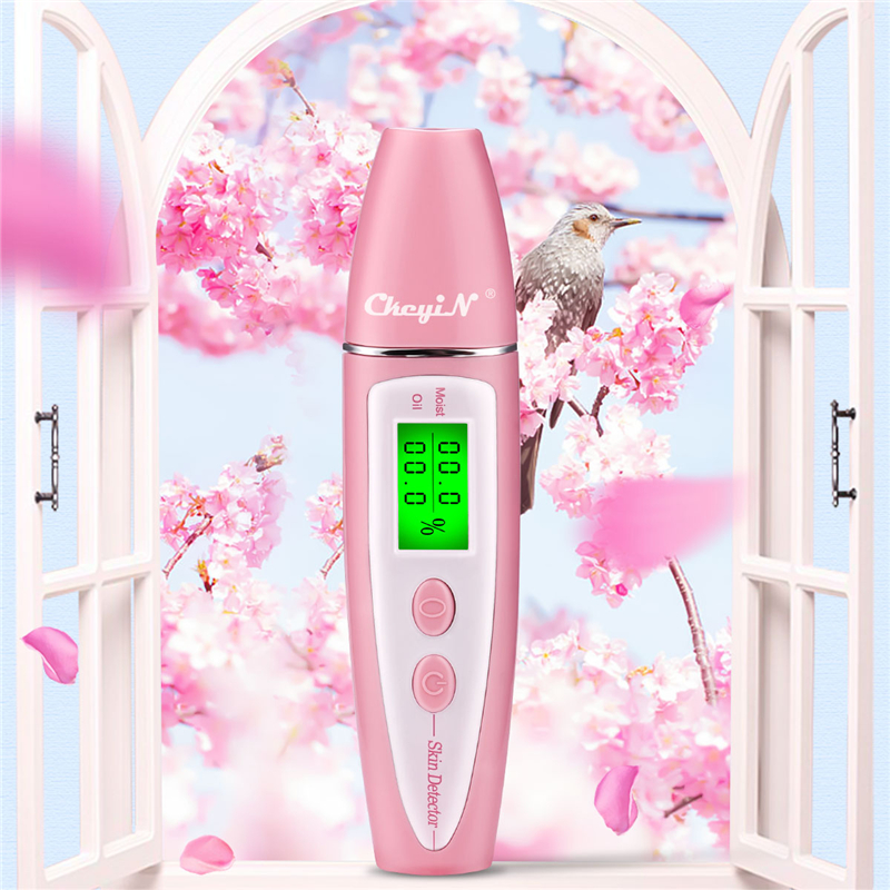 Women Digital LCD Display Face Skin Tester Moisture Oil Content Facial Skin Analyzer Detection Skin Condition Monitor Hydrating