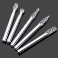 10pcs 6x6mm Shank CNC Tool Grinders Accessories Tungsten Carbide Cutter Rotary File Woodworking Milling Cutter Polishing Head