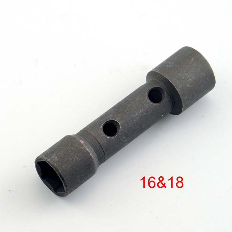 1pc Motorcycle 87mm Socket Wrench For Spark Plug Spanner Tool 16/18mm Double End Wrench For Deep Reach Spark Plug Sleeve