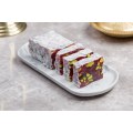 Fresh Delicious Pomegranate Pistachio Croquant Turkish Delight. Free Worldwide Delivery within two to seven days with DHL.