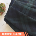 In Promotion 115cm Width Cotton black and green checked fabric dress skirt JK uniform children's shirt hand-made