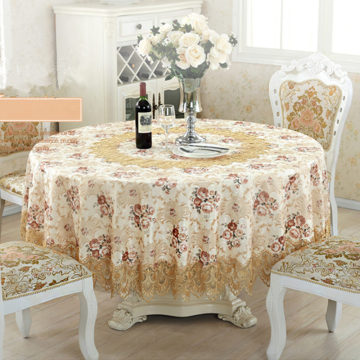 Luxury embroidery Lace gold Round Tablecloth Wedding tea Table Cloth Cover flower TV covers sofa towel refrigerator HM168