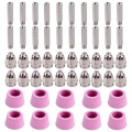 Big deal 50Pcs Plasma Cutter Torch Consumables Electrode Nozzles Cups Kit For AG-60 SG-55 WSD-60 Fit CUT-60 LGK-60 Plasma Cutter