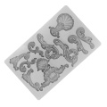 Relief Totem Oceanica Flourish Silicone Mold for Fondant Cake Decor, Cupcakes, Sugarcraft, Cookies, Cards Clay Bakeware Tools