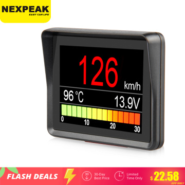 NEXPEAK A203 OBD2 On-board Computer Car Digital Computer Trip Display Speed Fuel Consumption Temperature Gauge OBD2 Scanner