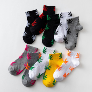 1 Pair Men's Socks Fashion Ankle Weed Hemp Cotton Socks Street Fashion Boy Socks Skateboard Couple Harajuku Trend Socks
