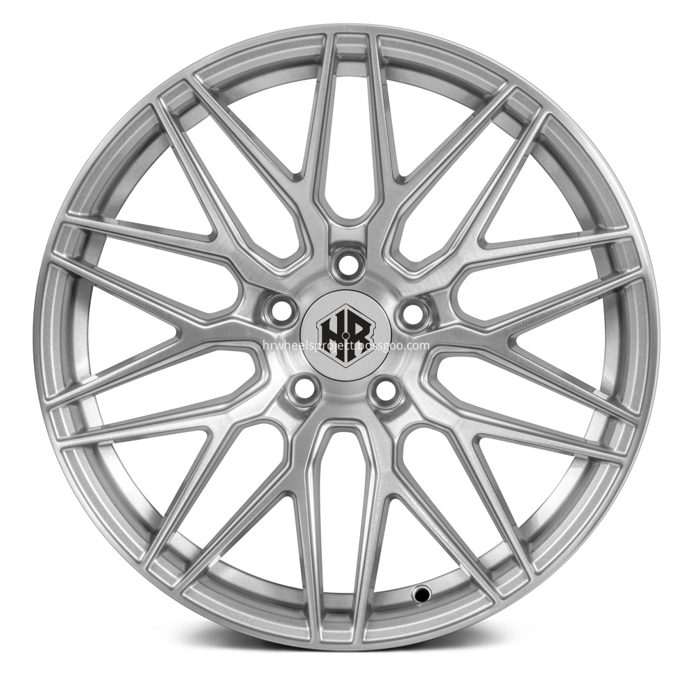H R Tech Wheels Hr1752 Brushed Silver Front