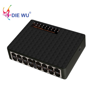 16 Ports Fast Ethernet Network Switch 10/100Mbps RJ45 Nework Switcher Hub For Desktop