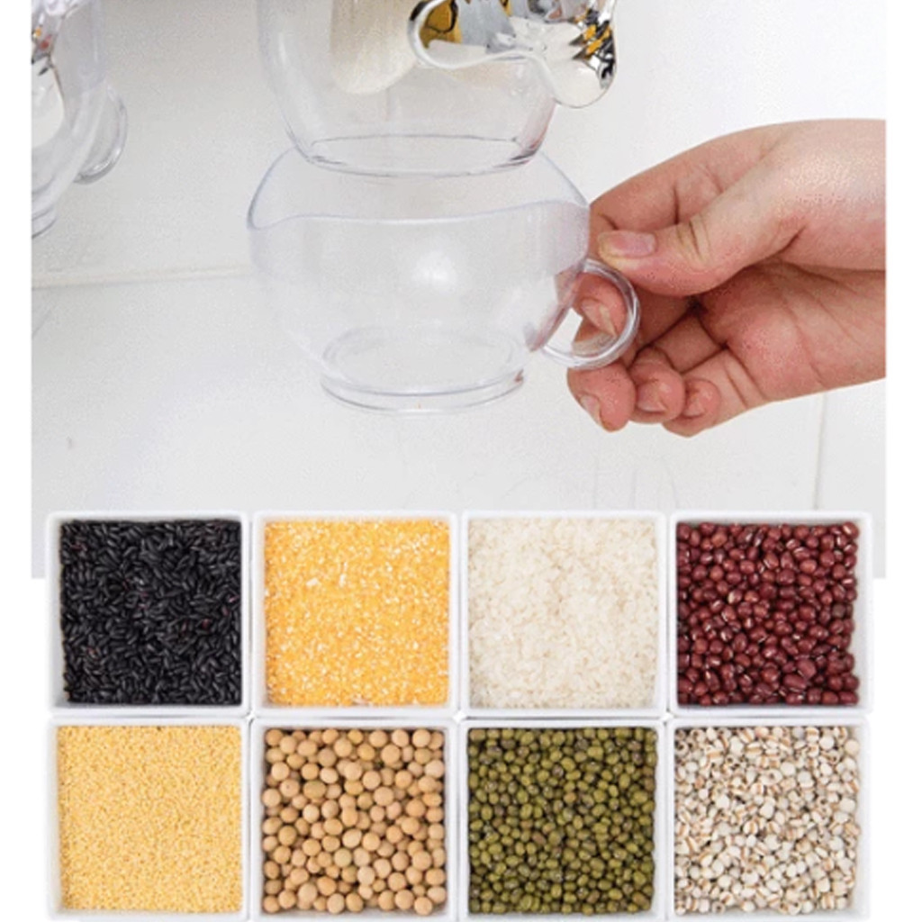 1pc Wall-Mounted Canister Cereal Dispenser Cereal device Type Food Grain Storage Tank Grain Distributor Food storage Utensils