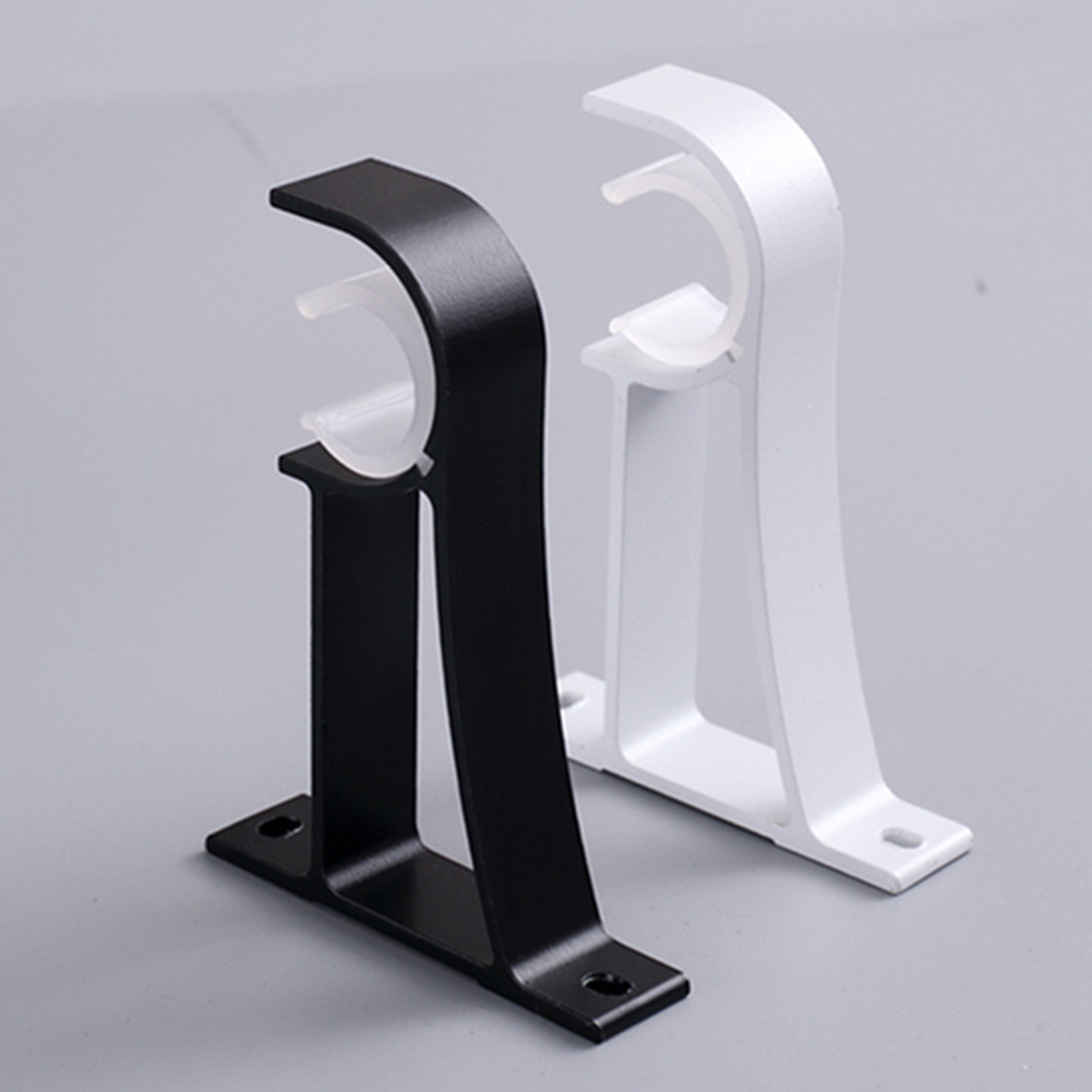 2Pcs Aluminum Alloy Single/Double Curtain Pole Bracket Drape Rod Track Holder кронштейн штора 