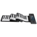 88 Keys MIDI Roll Up Piano Rechargeable Electronic Portable Silicone Flexible Keyboard Organ Built-in 2 Speakers