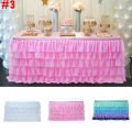 Family Dining Room 6ft Tulle Table Skirt Birthday Banquet Wedding Festive Party Decor Table Cloth