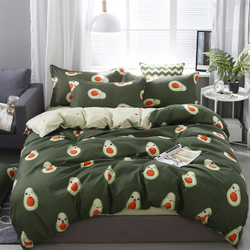 Modern Avocado Printed Green Bed Cover Set Kid Duvet Cover Adult Child Bed Sheets And Pillowcases Comforter Bedding Set