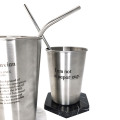 Eco Friendly Metal Straw Reusable 304 Stainless Steel Drinking Tubes 215mm*6mm Straight Bent beer Straws For Brush