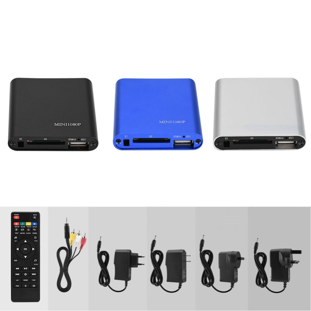 Mini Full HD Usb External Hdd Player Media Player Stereo Sound & 1080P Video HDMI/AV Output Media Player Center