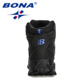 BONA 2020 New Designers Pro-Mountain Outdoor Hiking Shoes Men Add Plush Hiking Boots Walking Warm Training Footwear Masculino