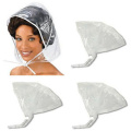 Reusable Waterproof Plastic White Clear Rain Bonnet