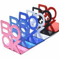 2Pcs Bookend Alphabet Shaped Metal Bookends Iron Support Holder Desk Stands For Books Desk Organizer