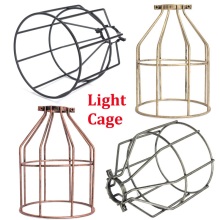 E27 Vintage Steel Bulb Guard Clamp On Metal Lamp Cage Retro Trouble Light Industrial Lamp Covers Lamp Shades Lanterns