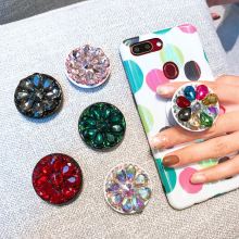 3D Bling Diamond Universal Mobile Phone Holder Round Finger Ring Grip Airbag Bracket Phone Stand Self-adhesive Grip Bracket