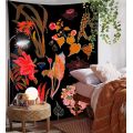 Flowers Tapestry Art Bohemian Wall Hanging Bohemian Printed Microfiber Fabric Home Decoration Bedspreadx Wall Tapestry