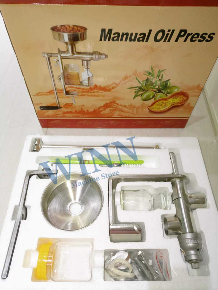 Manual Oil Press Machine 304 Stainless Steel Household Oil Extractor Peanut Nuts sunflower Seeds Oil Press Machine