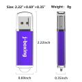 J-boxing USB Flash 16GB Pen Drive Rectangle USB Memory Stick Flash Pendrive Thumb Storage for PC Laptop Mac Tablet Gift Purple